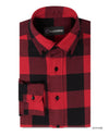 Roter schwarzer großer karierter Flanell