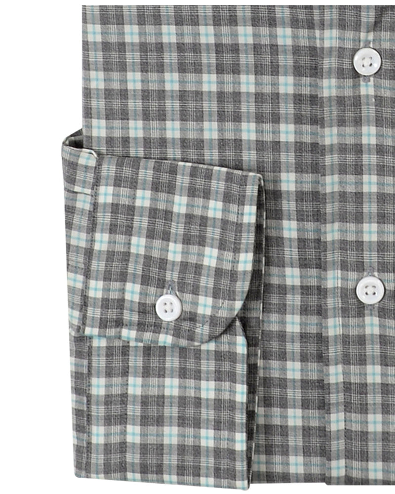 Zegna: Dunkelgraue Tartan-Karos