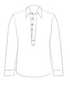 Pullover Shirt in Ecru Textured Linen