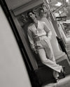 High Waisted Pants in Linen Suiting Muslin