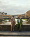 Linen Fresco Golden Brown Double Breasted Suit
