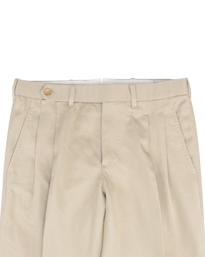 Soft Cream Cotton Twill Pant