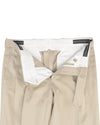 Weiche, cremefarbene Baumwoll-Twill-Hose