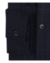 Dugdale Navy Windowpane Twill Hemd