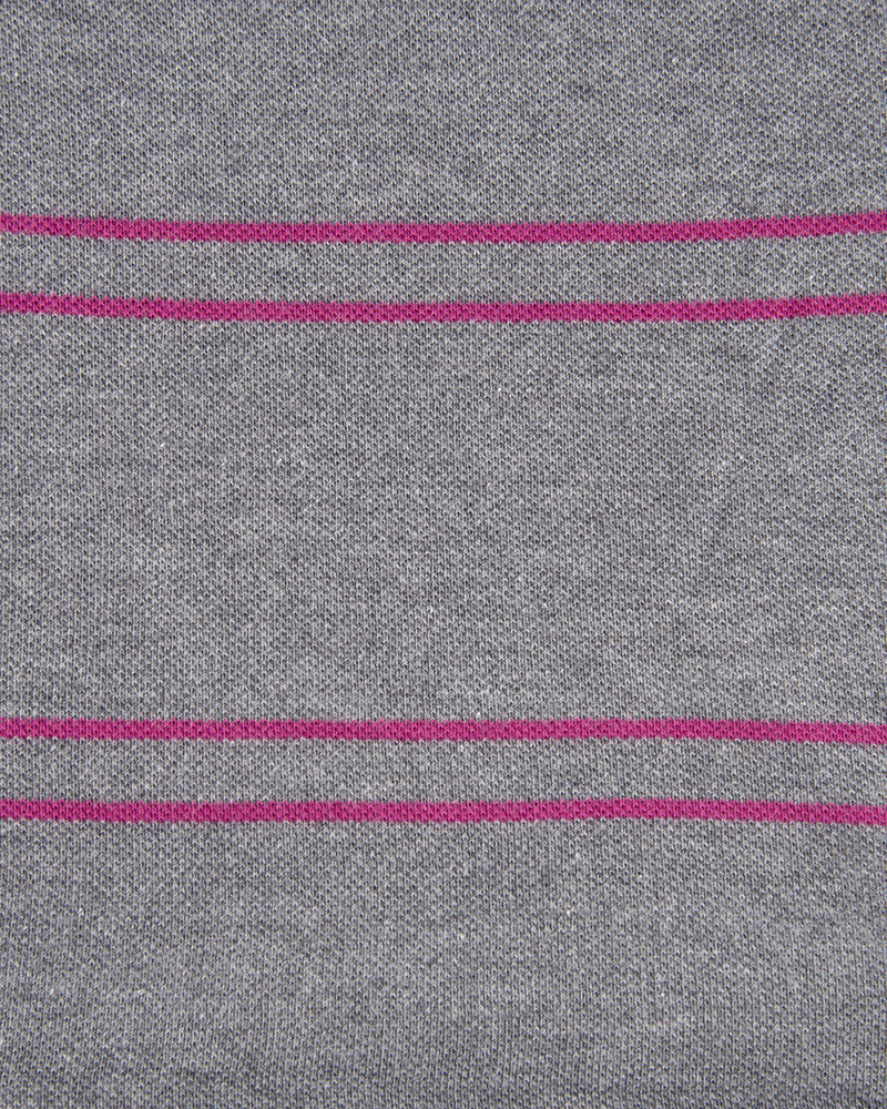 Graues fuchsiafarbenes Streifen-T-Shirt