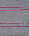 Graues fuchsiafarbenes Streifen-T-Shirt