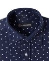 Marine-weiß gestreiftes T-Shirt