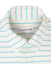 Weiß-blau gestreiftes Polo-T-Shirt