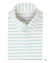 Weiß-blau gestreiftes Polo-T-Shirt