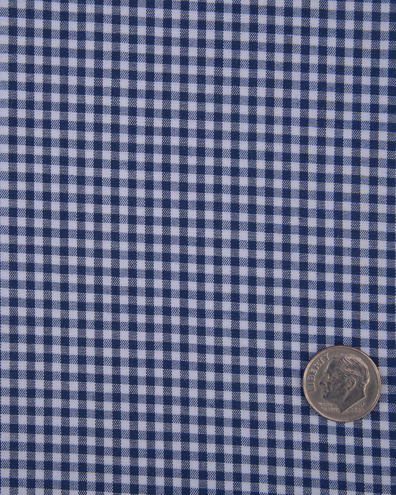 Chemise à carreaux vichy bleu Oxford