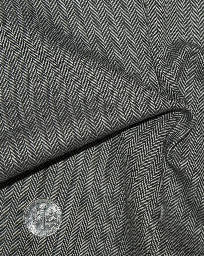 Chemise grise à chevrons