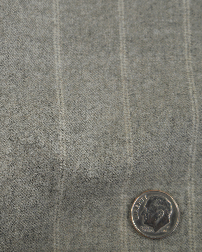 Pantalon en flanelle gris clair à doubles rayures VBC