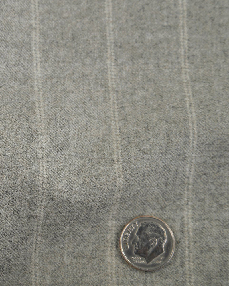 Pantalon en flanelle gris clair à doubles rayures VBC