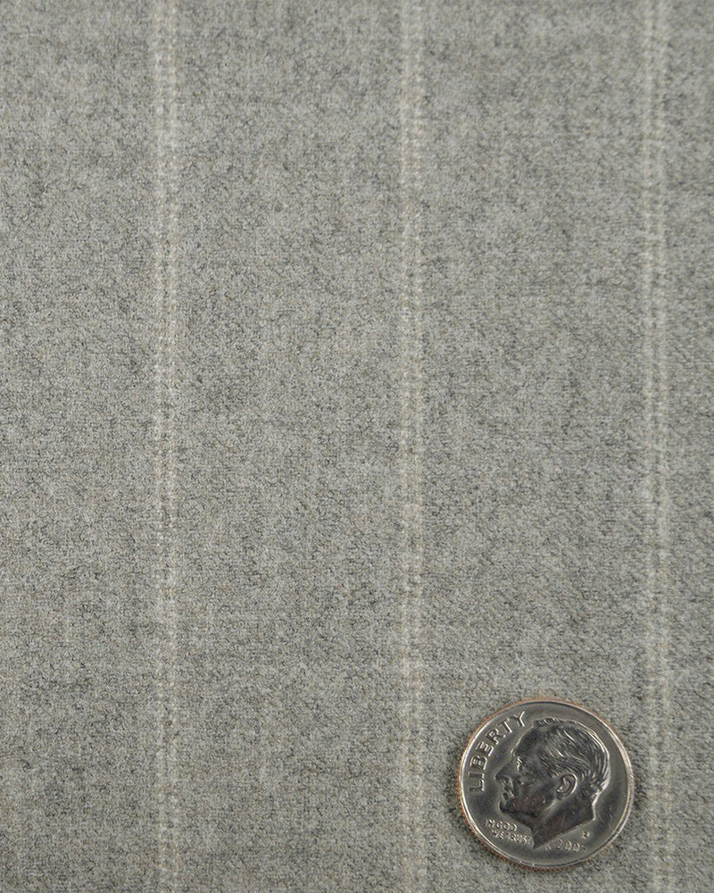Pantalon en flanelle gris clair à doubles rayures VBC