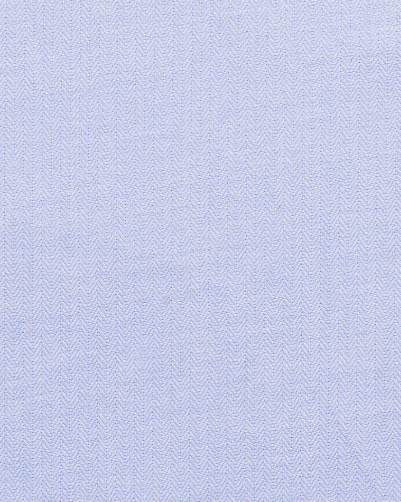 Sky Blue Herringbone Shirt