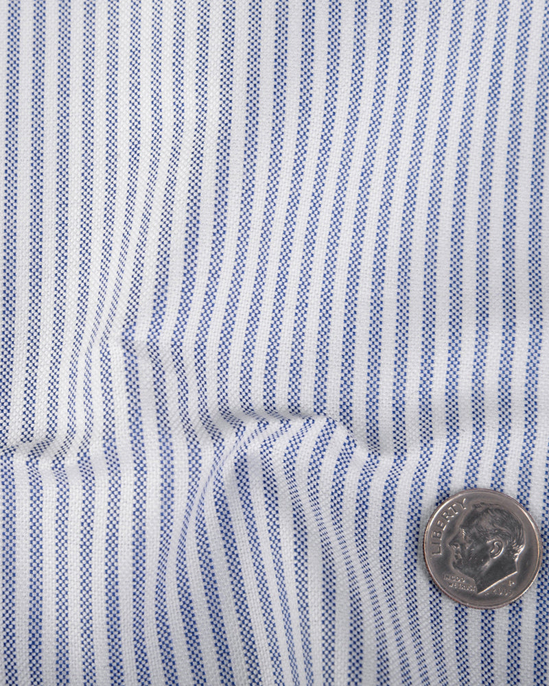 Blue University Stripe Oxford