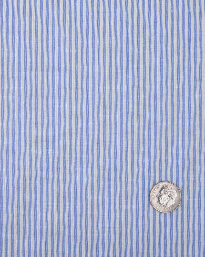 Carlo Riva Weiß Blaues Kleid Streifen