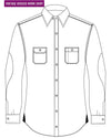Twill Flannel Dark Blue Work Shirt