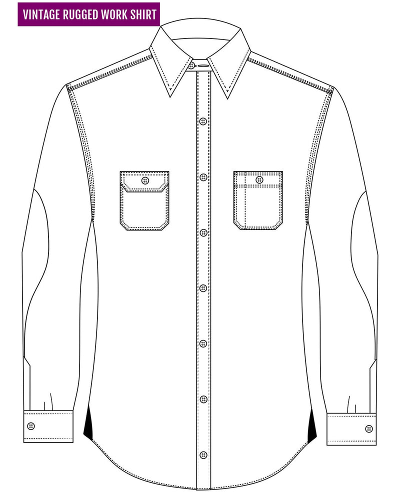Chemise de travail en flanelle sergée bleue