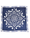 Pochette de costume - Imprimé blanc sur fond bleu marine
