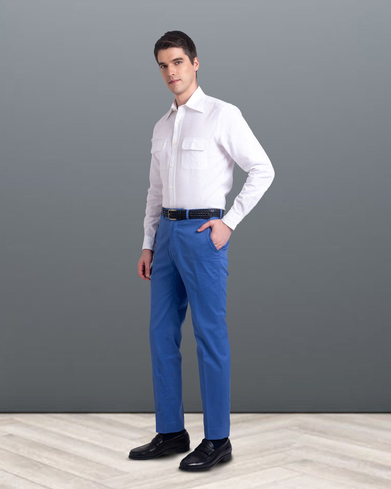Chemise western en chambray Madapolam blanche Fresco