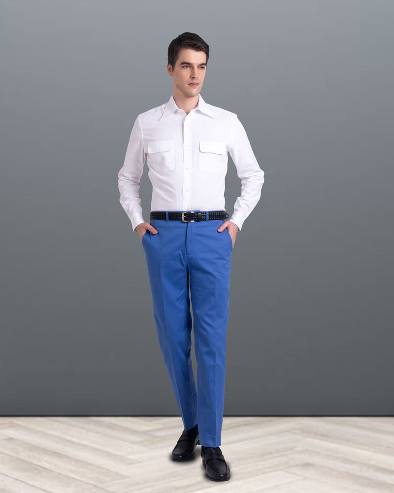 Chemise western en chambray Madapolam blanche Fresco