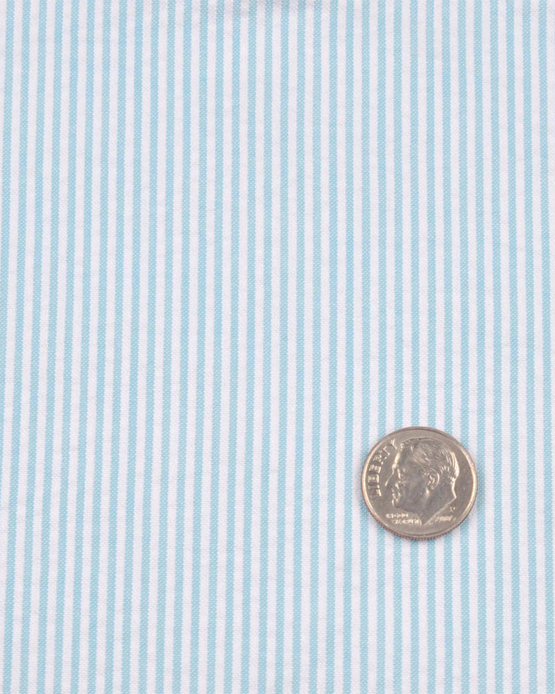 Alaskan Blue  Dress Stripes Seersucker