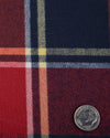 Flanell-Arbeitshemd mit Tartan-Muster in Rot und Marineblau