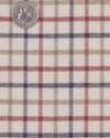 Cremefarbener, roter, hellbrauner, karierter Flanell