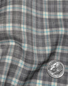 Zegna: Dunkelgraue Tartan-Karos