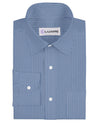 Light Dutch Blue Fine Pencil Stripes on White