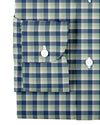 Blauer grüner Tartan-Plaid auf Weiß