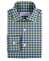 Blauer grüner Tartan-Plaid auf Weiß