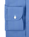 Blaues Satinhemd