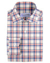 Blaue orange Tartan-Karos auf Gelb