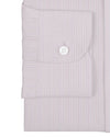 Chemise à rayures roses poudrés et blanches