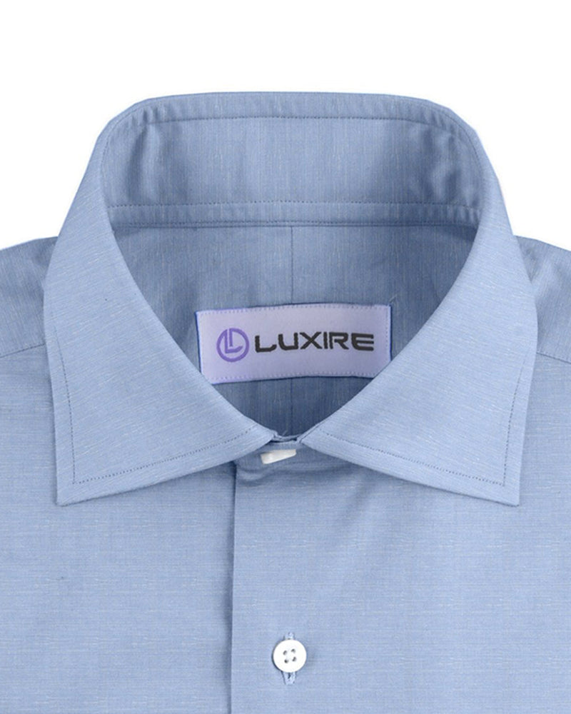 Carlo Riva: Leinen-Baumwolle: Sky Blue Slub Chambray