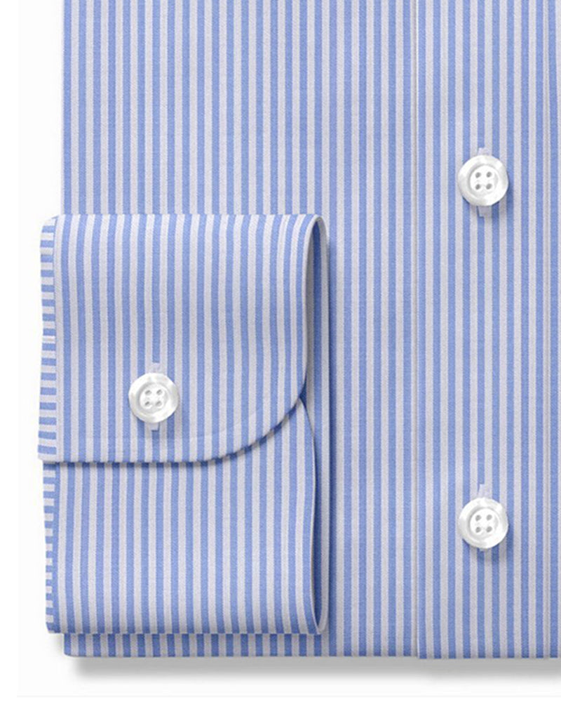 Carlo Riva Weiß Blaues Kleid Streifen
