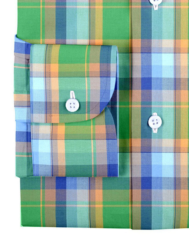 Grün, Gelb, Blau, Schottenkaros, Twill