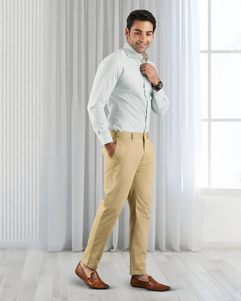 Pantalon chino kaki de Gênes