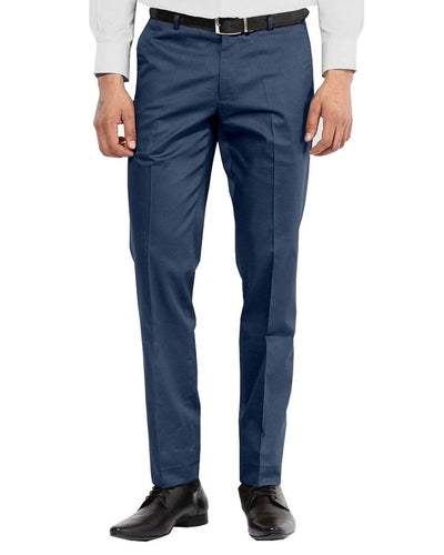 Dugdale Fine Worsted Pant - Blue Plain