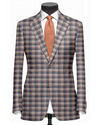 Ethomas Light Peach Blue Voilet Checks Jacke