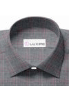 Linen: Grey Red Overchecks