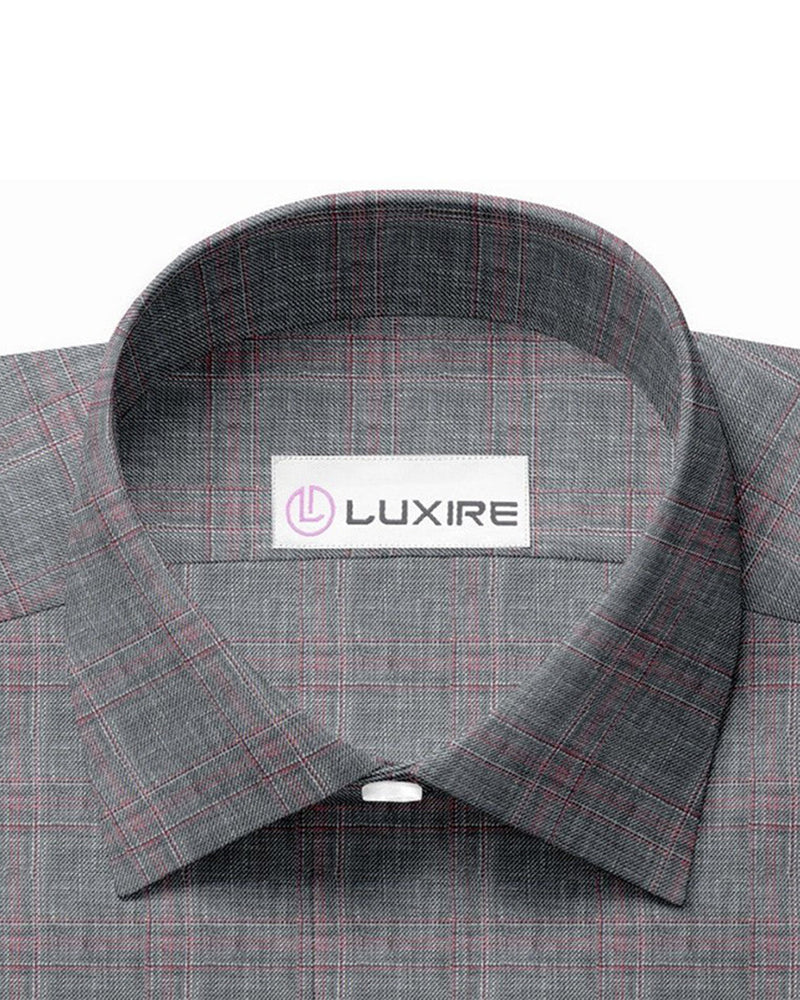 Linen: Grey Red Overchecks