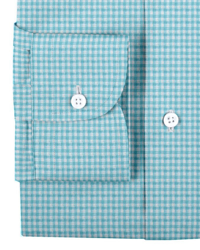 Lin : Mini vichy bleu turquoise