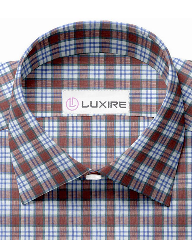 Leinen: Blau Rot Weiß Madras Tattersall