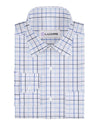 Shades Of Blue Checks On White