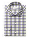 Tattersall aus violettem, cremefarbenem Twill