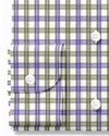 Tattersall aus violettem, cremefarbenem Twill