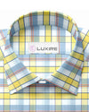 White Yellow Grey Oxford Checks